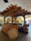 Floral Millwork Station W/ Gazebo Style Top