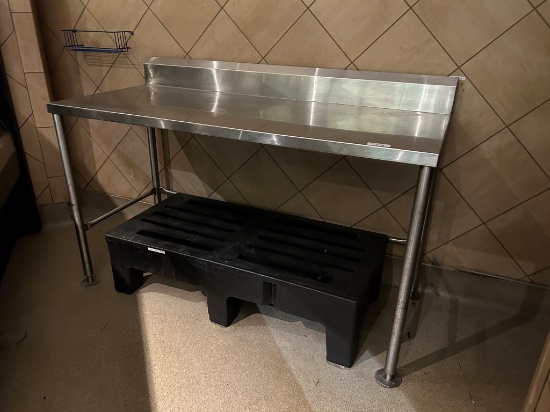 5ft Stainless Steel Table W/ Backsplash