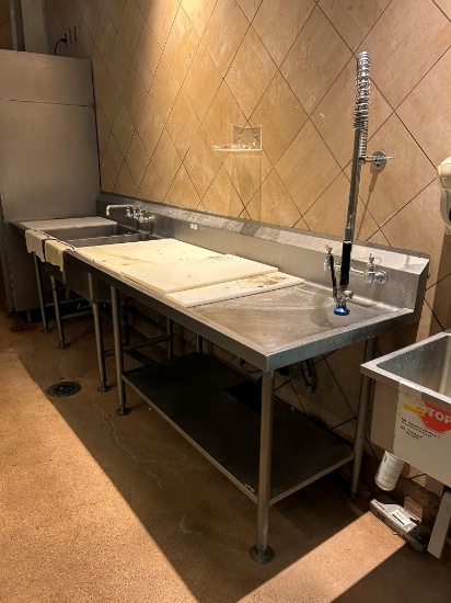 Stainless Steel Two Comp Sink W/ Workspace