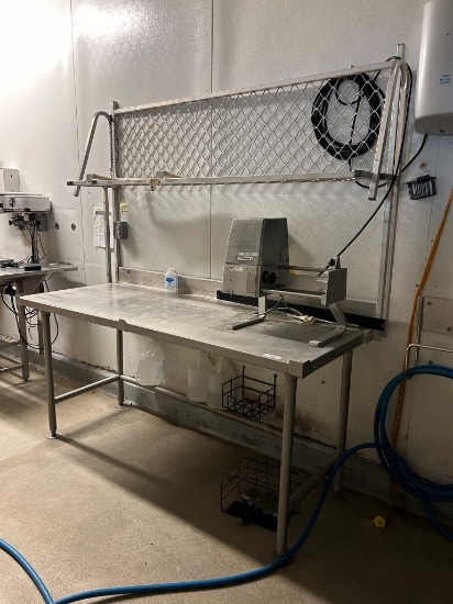 6ft Stainless Steel Table W/ Backsplash And Overshelf