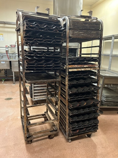 Oven Racks W/ Assorted Bakery Pans