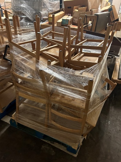 Pallet Of Italian Bistro Wooden Chairs