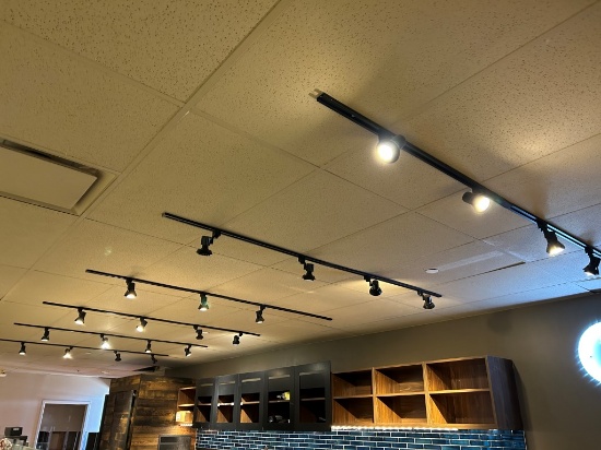 All Track Lighting Above Coffee Kiosk And Liquor Dept