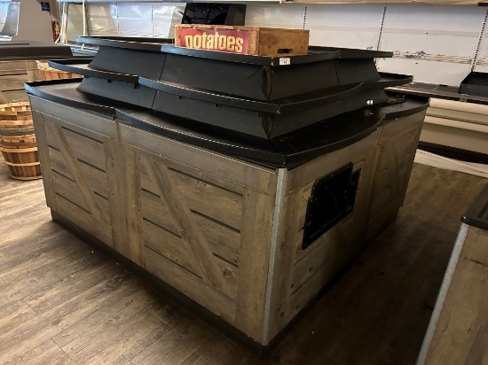 75in x 75in x 50in Dry Produce Merchandiser