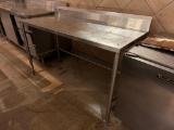 5ft Stainless Steel Table W/ Backsplash