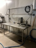 6ft Stainless Steel Table W/ Backsplash And Overshelf