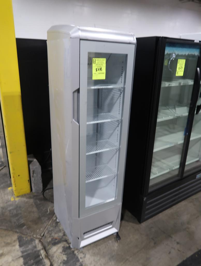 slim medium glass door refrigerated merchandiser Proxibid