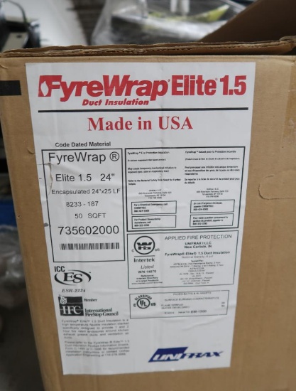 box of Unifrax FyreWrap duct insulation