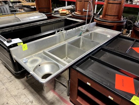 Three Compartment Stainless Sink