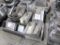 pallet of misc- stainless pans, trays, & aluminum pots
