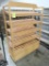 wooden bread rack, on casters