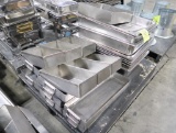 pallet of misc- stainless pans & trays