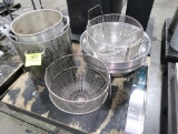 pallet of misc- stainless bowls, aluminum pots, etc