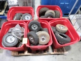 pallet of totes full of pneumatic & solid tires