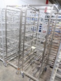 stainless sheet pan racks, on casters