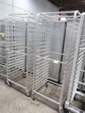 aluminum cooling racks, on casters
