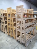 wooden merchandising racks