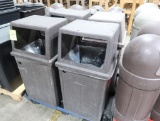 pallet of waste receptacles