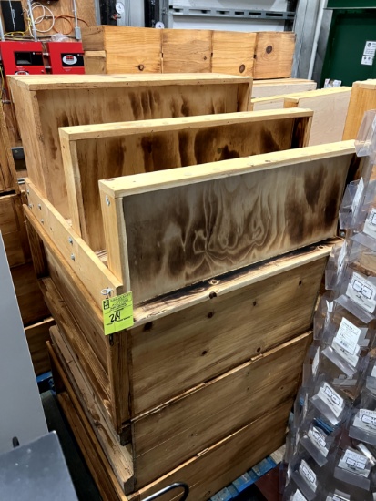 Pallet of Wood Crates and Displays