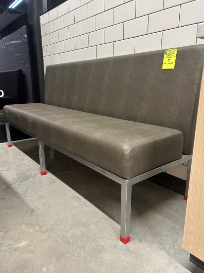 6ft Padded Bench Seat W/ Metal Frame