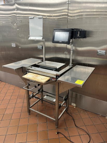Hobart Wrapping Station W/ Hti Pricing Scale