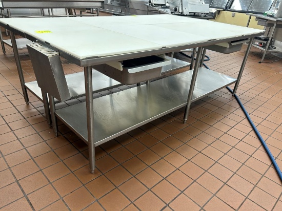 8ft PolytopTable W/ Knife Holder
