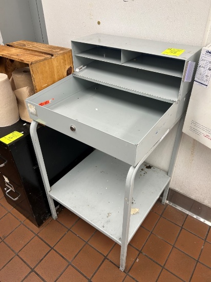 24in Metal Receiving Desk
