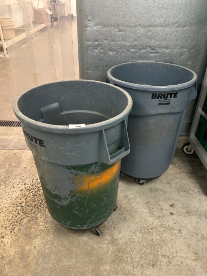 Brute Trash Cans On Dolleys