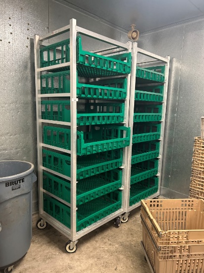 Bread Crate Racks W/ Crates