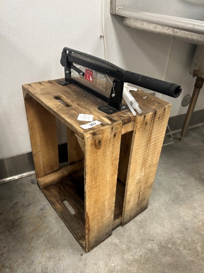 Floral Stem Cutter On Wooden Crate