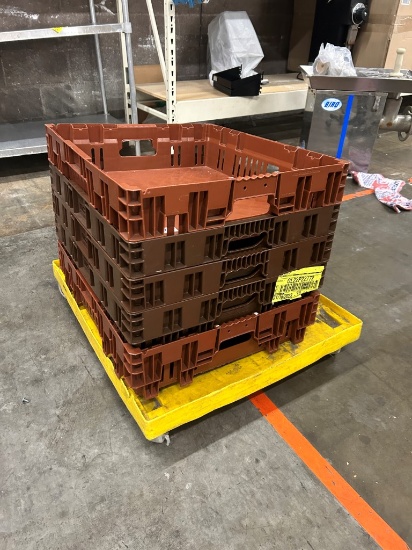 Floor Dolley W/ Plastic Crates