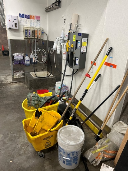 Group Of Janitorial Items
