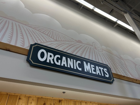 Organic Meats Sign