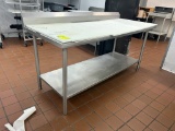 6ft Polytop Table W/ Backsplash