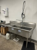 Wasserstrom Stainless Steel Two Compartment Sink W/ Sprayer