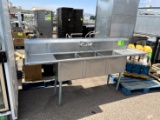 Three Compartment Stainless Steel Sink