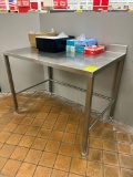 4ft Stainless Steel Table W/ Backsplash