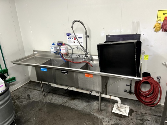 Three Compartment Stainless Sink