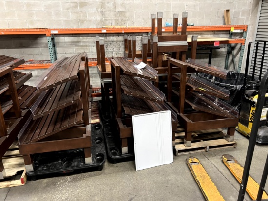 Six Pallets of Wood Displays