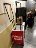 Metal and Wood Displays with Metal Cabinet