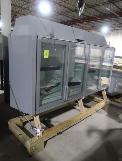AHT cabinet freezer, made to go above portable freezers, self-contained