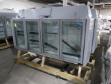 AHT cabinet freezer, made to go above portable freezers, self-contained