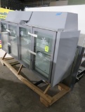 AHT cabinet freezer, made to go above portable freezers, self-contained