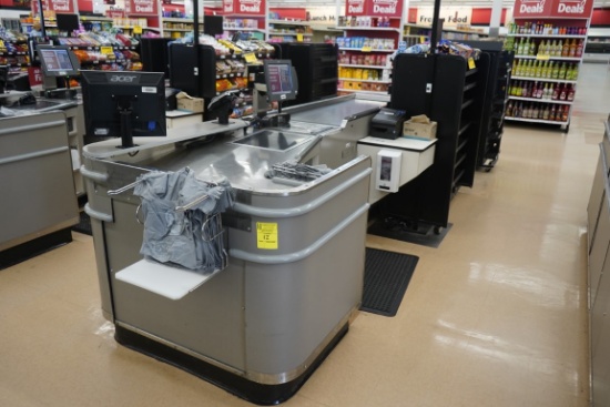 Unmarked Single Belt Checkstand (NO Point Of Sales)