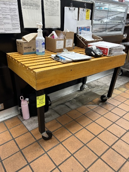 Portable Wood Top Table