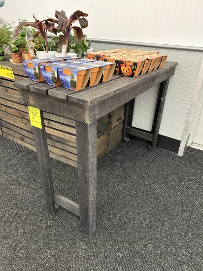 Wood Floral Tables