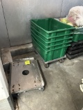 Floor Dolly with Plastic Tubs