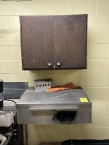 Stainless Receiving Desk And Wooden Cabinet