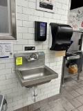 Hand Sink with Soap and Paper Towel Dispenser