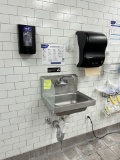 Hand Sink with Soap and Paper Towel Dispenser